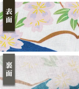 反応インクジェット手ぬぐい（表面・裏面）