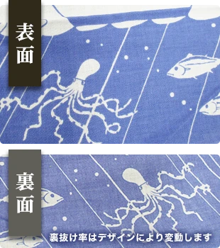 反応染め手ぬぐい（表面・裏面）