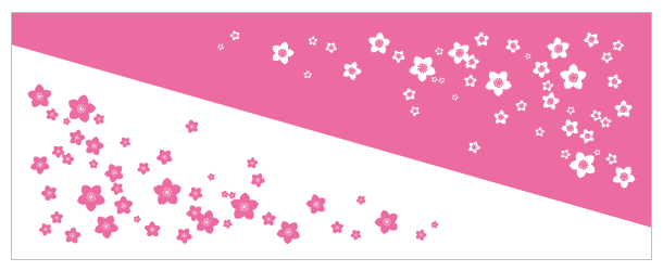 3月の手ぬぐいデザイン|桃の花柄