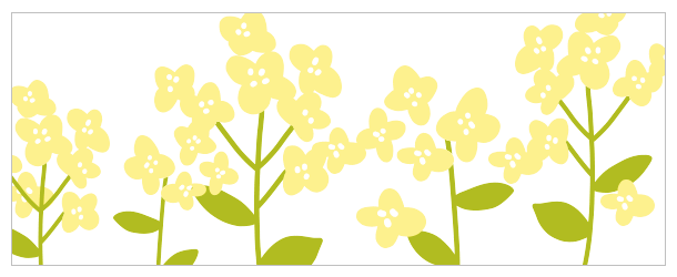 3月の手ぬぐいデザイン|菜の花柄